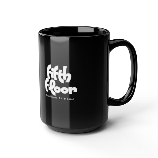 Fifth Floor Black Mugs, 15oz,