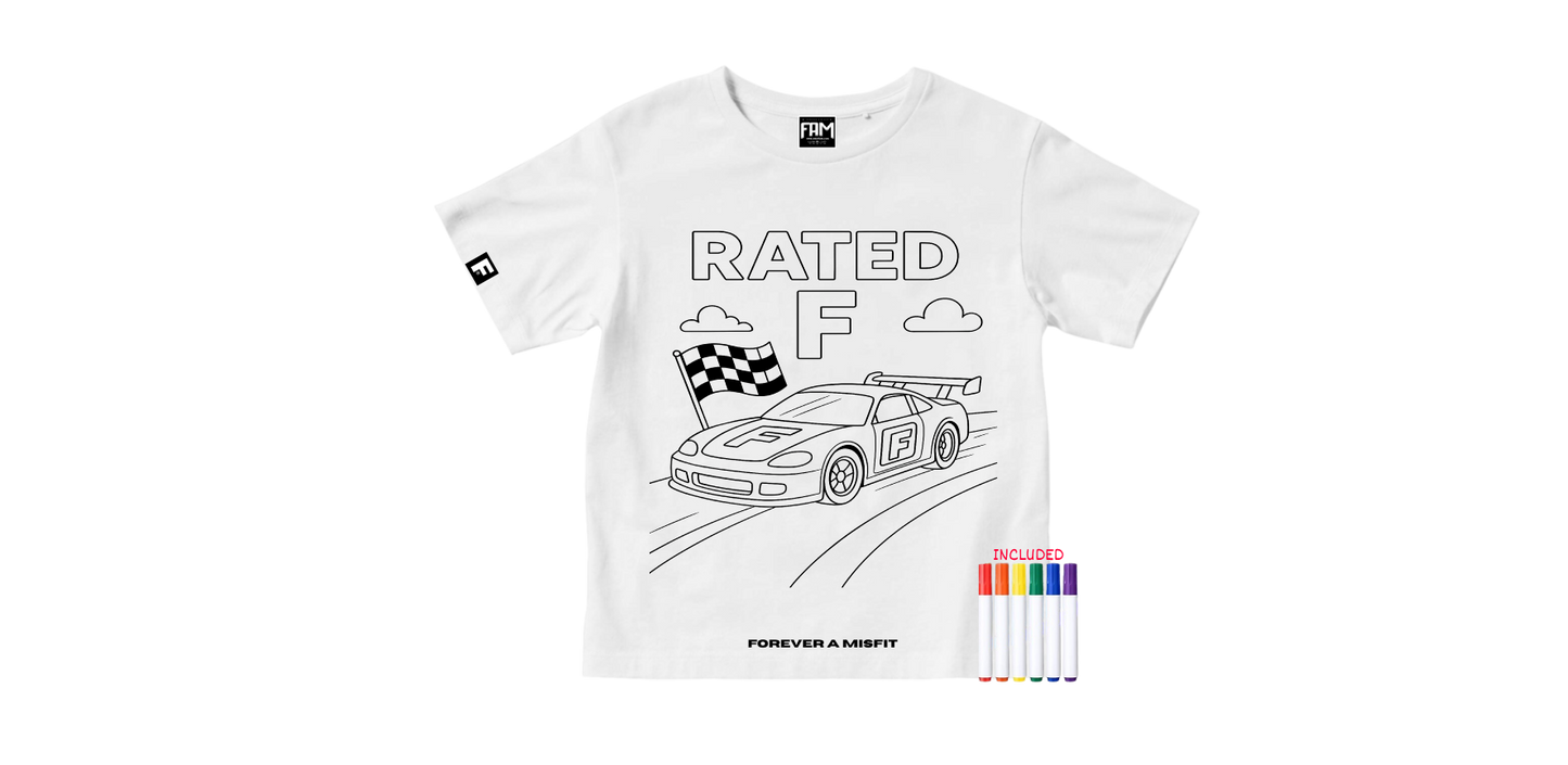 Rated F Youth “Color Your Tee” Set